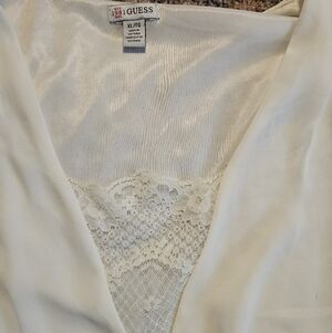 GUESS Women's Ivory Lace Bodysuit